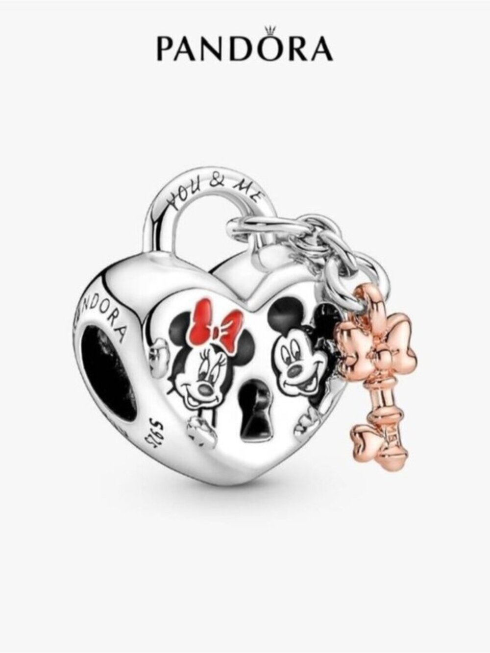 Pandora Disney Mickey Mouse & Minnie Mouse Padlock Charm